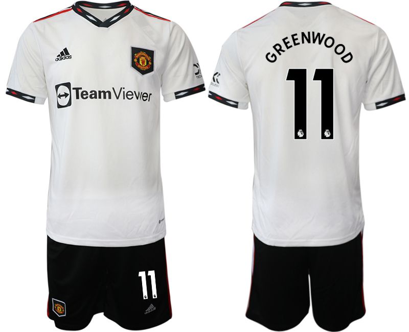 Men 2022-2023 Club Manchester United away white 11 Soccer Jersey
